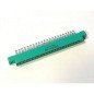 36 CONTACT(S), FEMALE, STRAIGHT 2 ROW M21097/21-163 GREEN CARD EDGE CONNECTOR