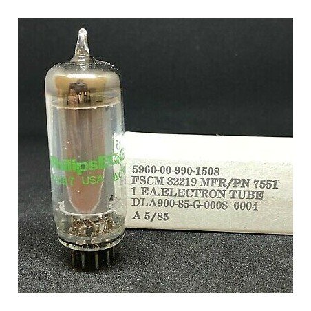 7551 JAN ELECTRON VACUUM TUBE VALVE philips ecg 