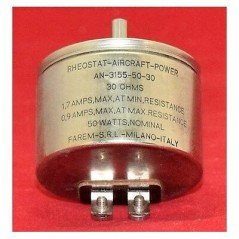 30Ohm 50W Precision Aircraft Rheostat AN3155-50-30