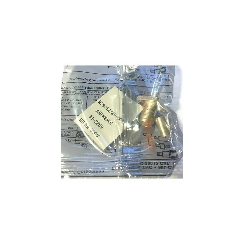 M39012/29-0012 Amphenol RF Connector 4 Hole Flange Panel Mount Crimp Plug TNC (F)