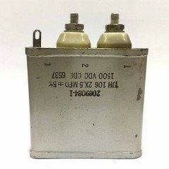 2X 0.5uF 1500VDC 5% 2089084-1 Oil Capacitor MIL Spec
