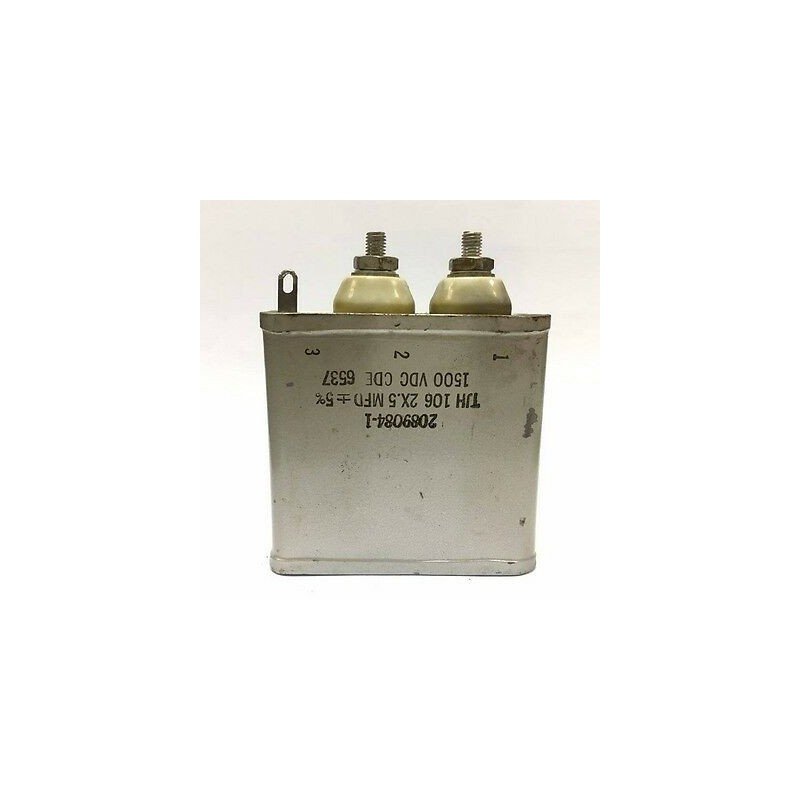 2X 0.5uF 1500VDC 5% 2089084-1 Oil Capacitor MIL Spec