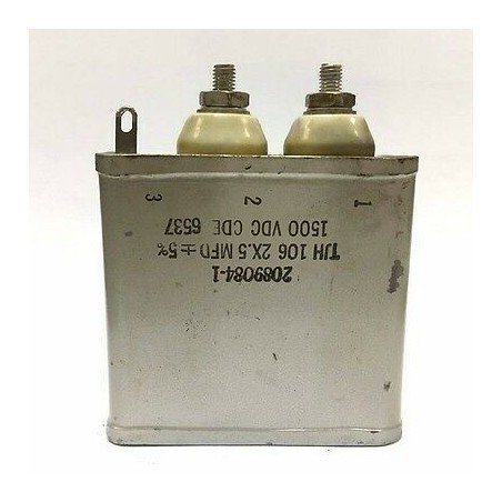 2X 0.5uF 1500VDC 5% 2089084-1 Oil Capacitor MIL Spec