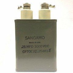 0.25uF 3000VDC OIL CAPACITOR SANGAMO CP70E1EL254K1