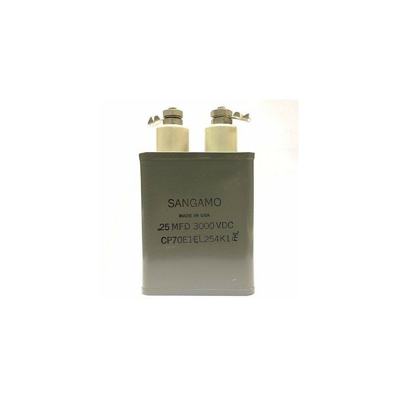 0.25uF 3000VDC OIL CAPACITOR SANGAMO CP70E1EL254K1