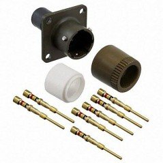 6 Position Miniature Circular Crimp ST Wall Mount MS3120E10-6P