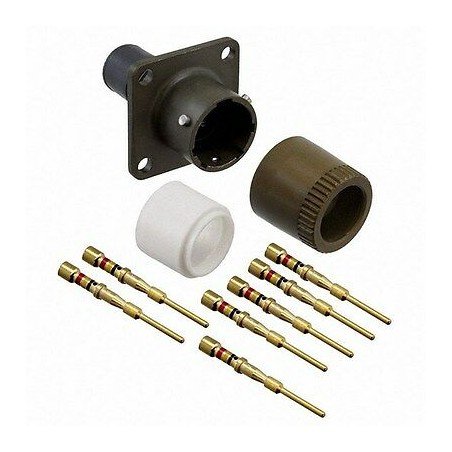 6 Position Miniature Circular Crimp ST Wall Mount MS3120E10-6P