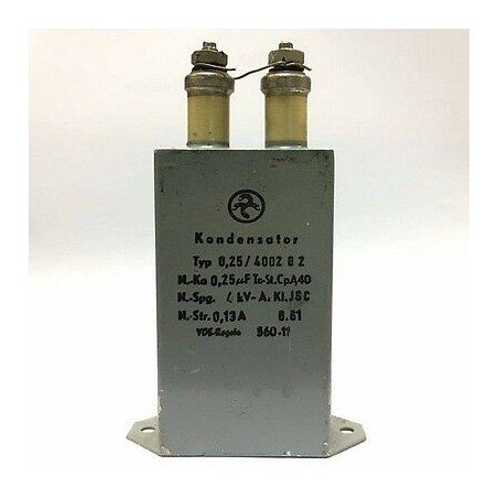 0.25uF 4kV 0.13A OIL CAPACITOR TYP 0.25/4002