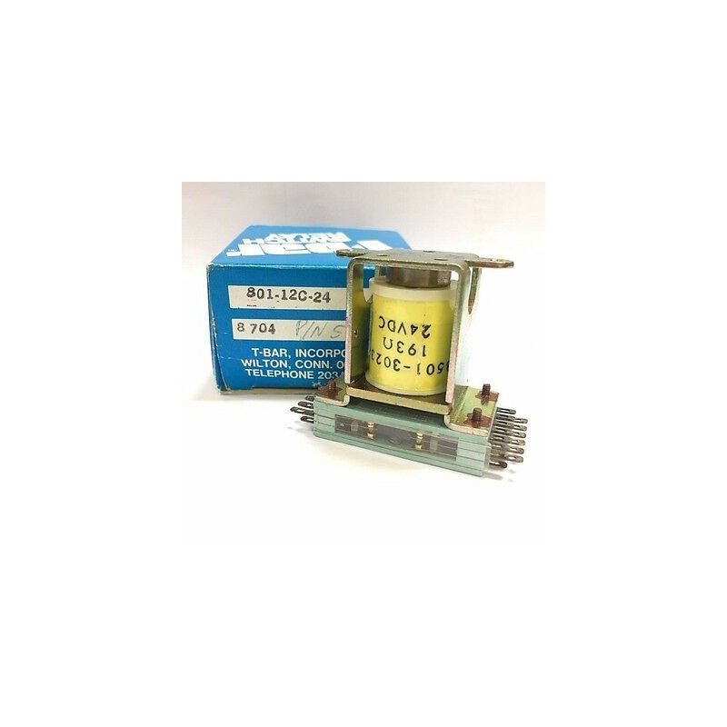 12PDT 24VDC POWER RELAY T-BAR 801-12C24