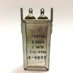 1uF 600WVDC Z1823 PAPER IN OIL CAPACITOR POTTER