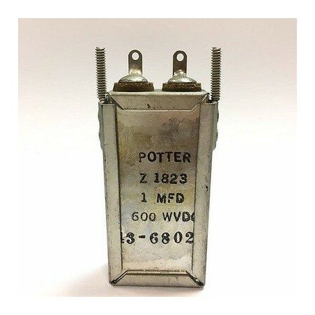 1uF 600WVDC Z1823 PAPER IN OIL CAPACITOR POTTER