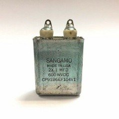 2X0.1uF 600WVDC PAPER DIELECTRIC CAPACITOR SANGAMO CP91B6EF104V1