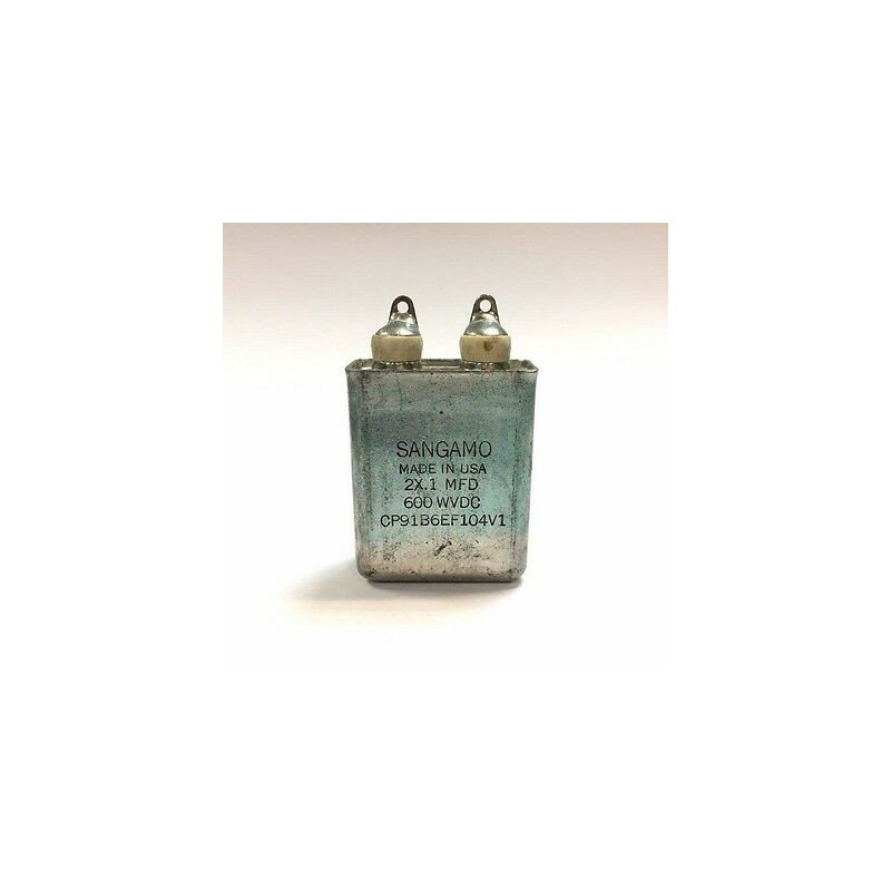 2X0.1uF 600WVDC PAPER DIELECTRIC CAPACITOR SANGAMO CP91B6EF104V1