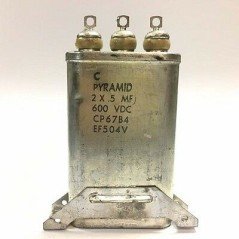 2X0.5uF 600WVDC PAPER DIELECTRIC CAPACITOR CP67B4EF504V PYRAMID