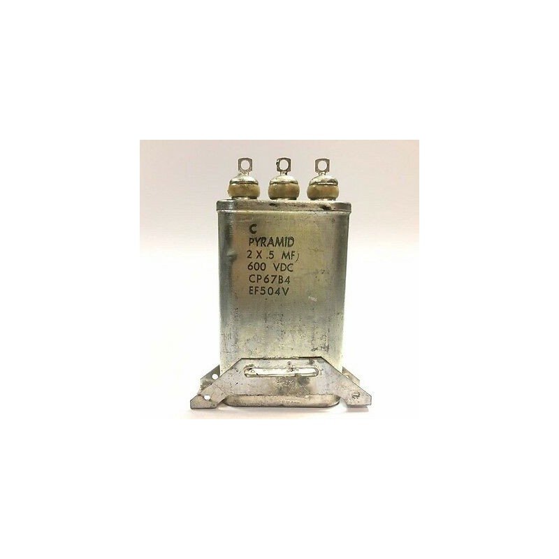 2X0.5uF 600WVDC PAPER DIELECTRIC CAPACITOR CP67B4EF504V PYRAMID