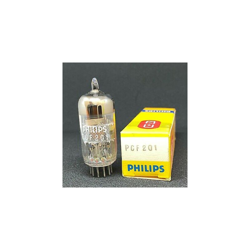 PCF201 Vf 8 Volts / If 0.3 Ampere / Indirect / ELECTRON VACUUM TUBE PHILIPS 