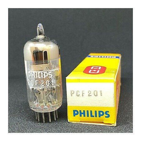 PCF201 Vf 8 Volts / If 0.3 Ampere / Indirect / ELECTRON VACUUM TUBE PHILIPS 