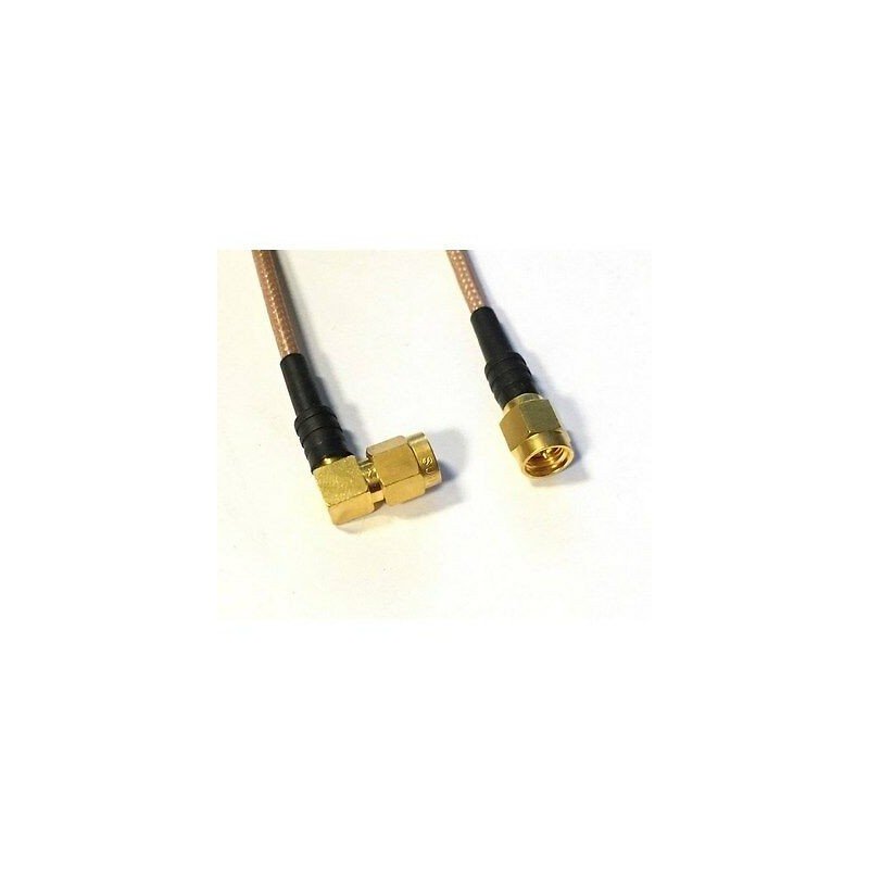 SMA M - SMA M RIGHT ANGLE COAXIAL CABLE 18GHZ 50R 21CM