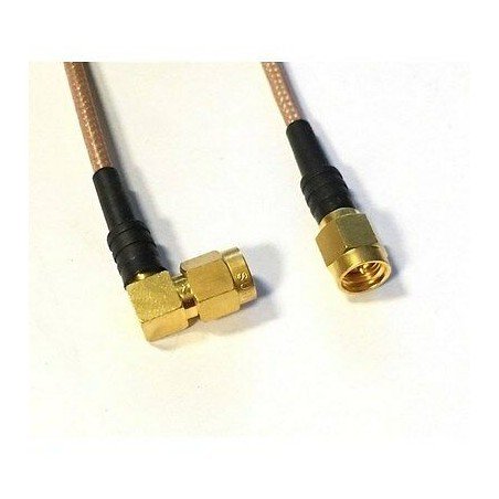 SMA M - SMA M RIGHT ANGLE COAXIAL CABLE 18GHZ 50R 21CM