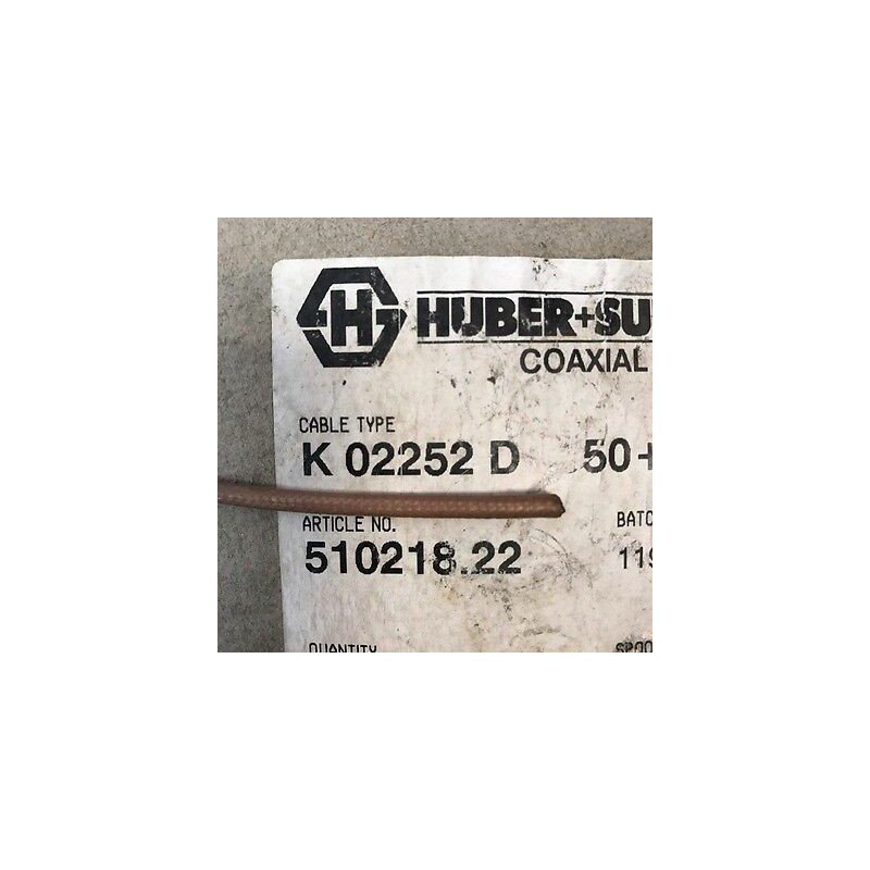 K02252D RG316 50Ohms Huber Suhner Coaxial Cable 3mm DC-6Ghz, 1 Meter