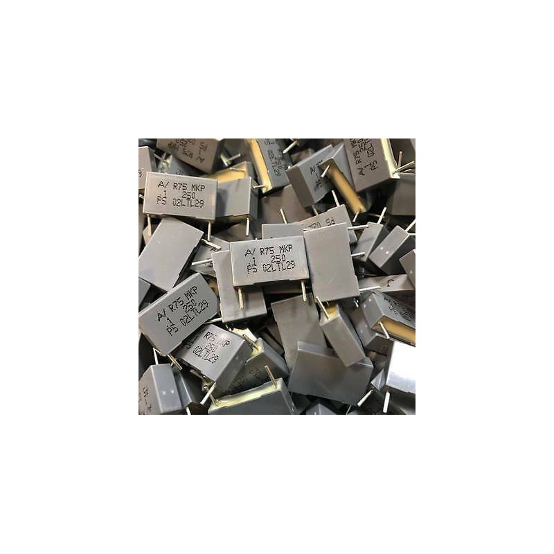 0.1uF 250VDC 5% R75 MKP POLYESTER FILM CAPACITORS 50pcs