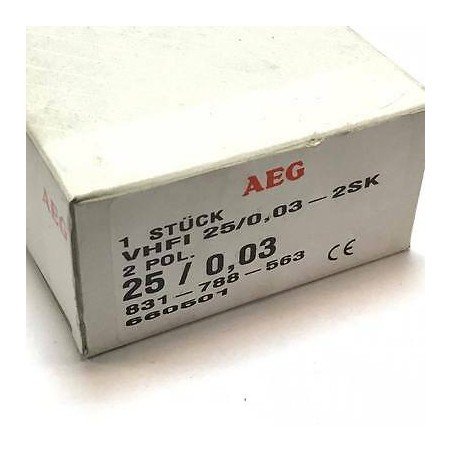 2Pol 25A  Circuit Breaker AEG VHFI 25/0.03-2SK