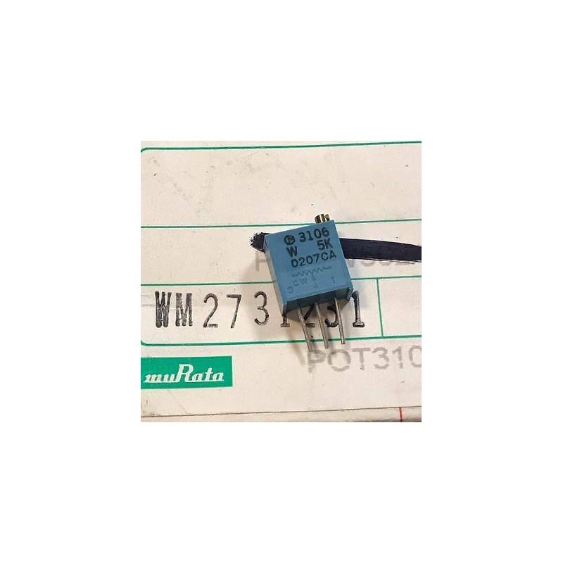 5kohm 0.5W 9MM 25TURN MURATA POTENTIOMETER POT3106W-1-502