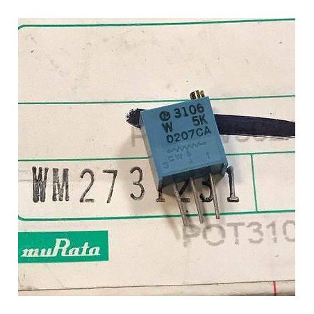 5kohm 0.5W 9MM 25TURN MURATA POTENTIOMETER POT3106W-1-502