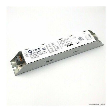 MAGNETEK POWER ONE BBT-118 IS1 ELECTRONIC BALLAST FLUORESCENT LAMPS T8 1X18W