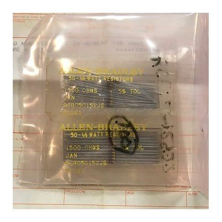 1500Ohm 5% 1/4W JAN ALLEN BRADLEY RESISTOR RCR05G152JS [100PCS]