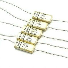 0.33uF 100V AXIAL CAPACITOR CTM2 70-07 ATES QTY:5