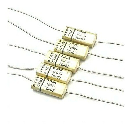 0.33uF 100V AXIAL CAPACITOR CTM2 70-07 ATES QTY:5
