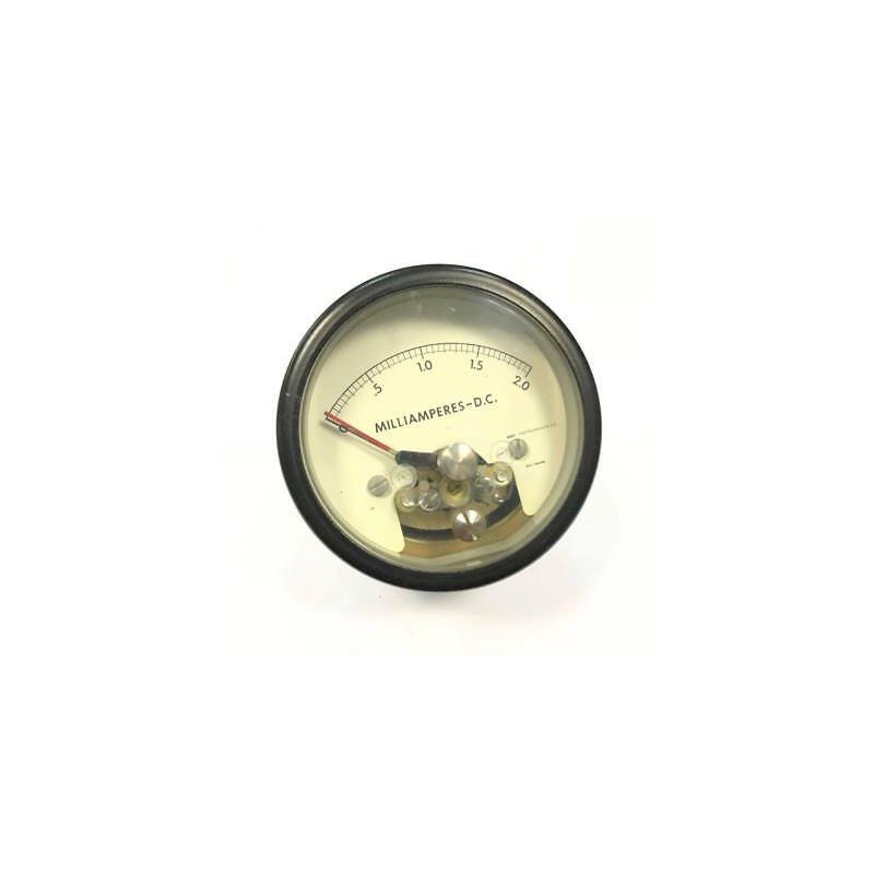 0-2 MILLIAMPERES-DC  Panel Meter 423-3164RI P/N 25-1033-2501 APL INSTRUMENTS USE