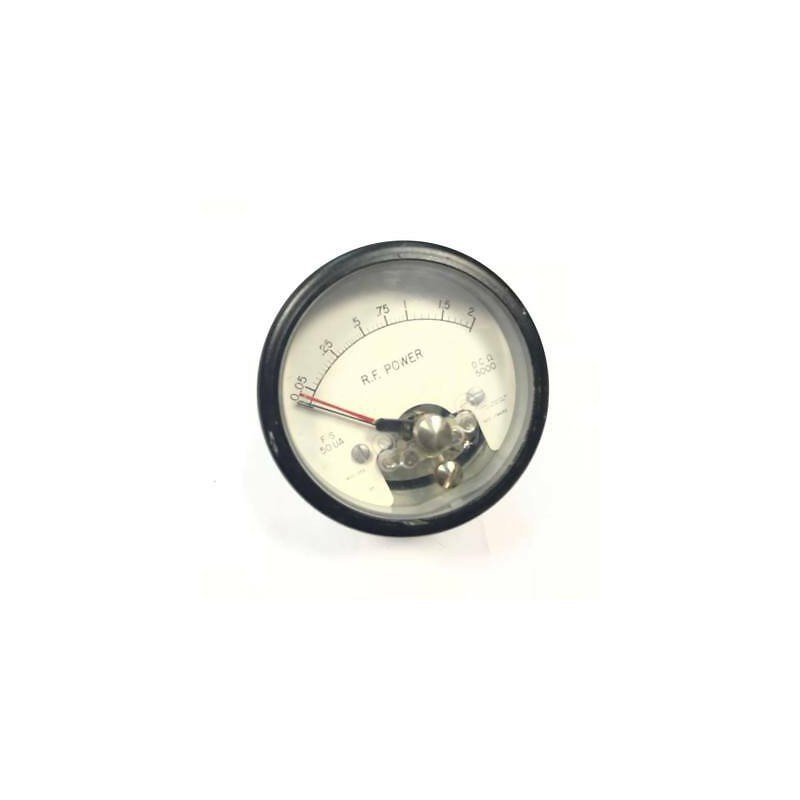 0-2 R.F. POWER Panel Meter F.S.50 UA.D.C 5000 Ohm Model 255 Part No. CPP1755-1A