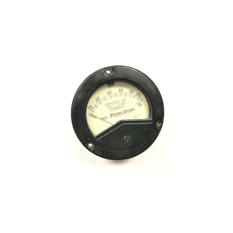 0-130 PERCENT OF FULL LOAD CURRENT  Panel Meter FS 5A Fermont Division