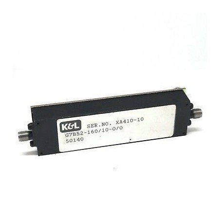 160Mhz BW 60Mhz Microwave Coaxial Filter G7B52-160/10-0/0 K&L Microwave 