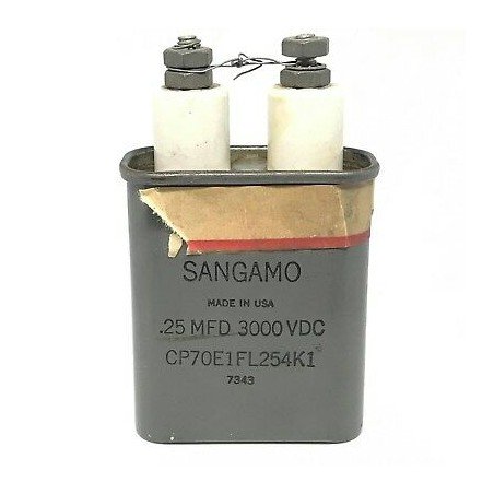 0.25UF 3000V Paper in Oil Capacitor SANGAMO CP70E1FL254K1