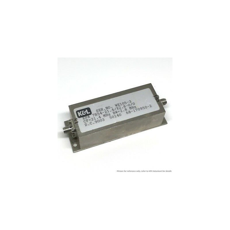 21.4Mhz BW: 2.85Mhz Microwave Filter EPAM7B54-21.4X2.8-0/0 K&L