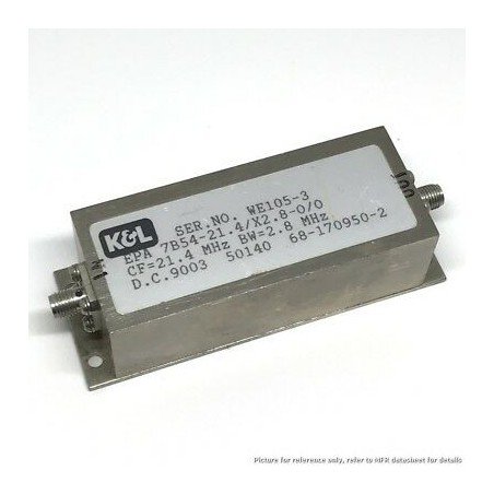 21.4Mhz BW: 2.85Mhz Microwave Filter EPAM7B54-21.4X2.8-0/0 K&L