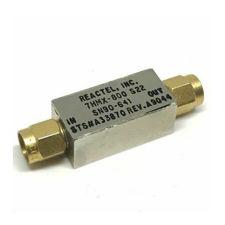 950Mhz High Pass Coaxial Filter 7HMX-800-S22 Reactel