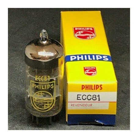 ECC81  ELECTRON VACUUM TUBE VALVE PHILIPS