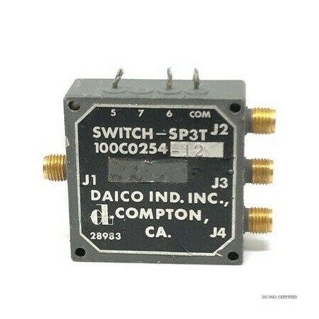 SMA SP3T 12V COAXIAL SWITCH DAICO 100C0254 100C0254-12