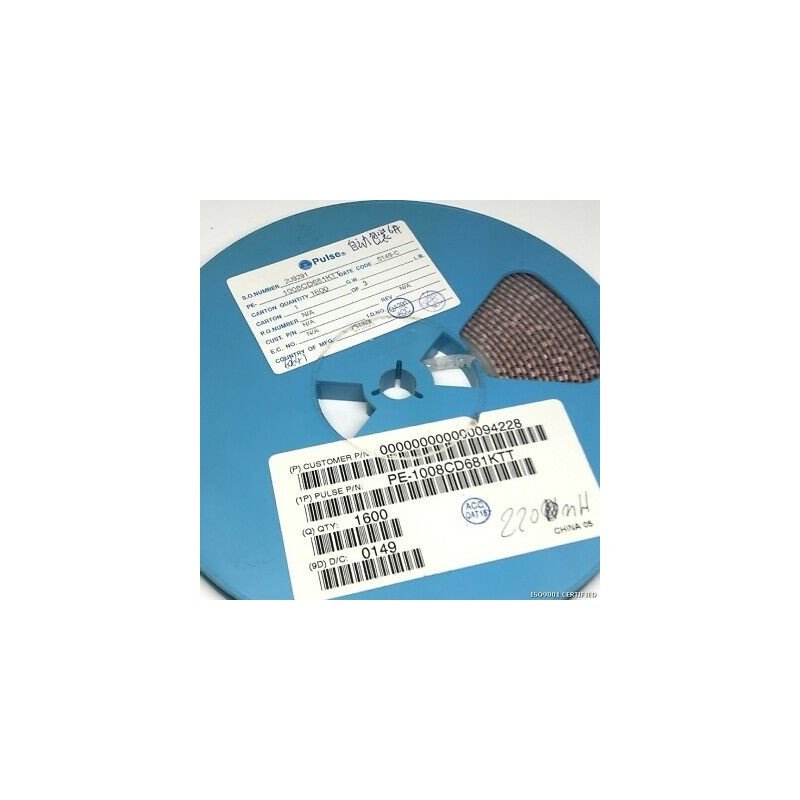 680NH 230MA 1.47OHM INDUCTOR PULSE 1008CD681KTT 1600PCS REEL