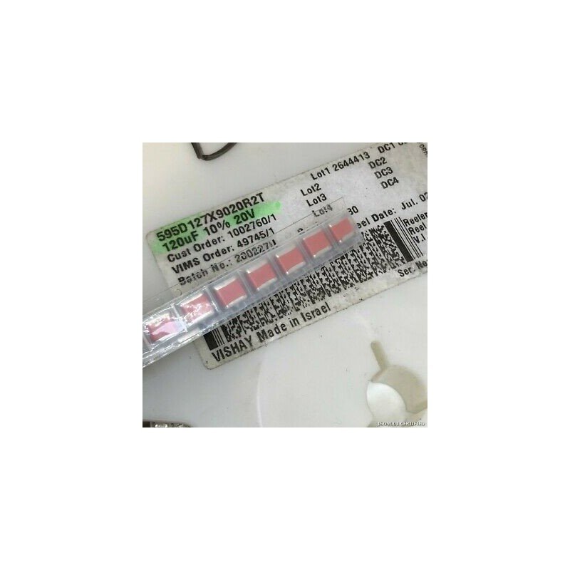 120UF 20V 10% TANTALUM CAPACITOR 595D127X9020R2T VISHAY X10PCS