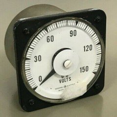 DC-150V DC VOLTMETER INDUSTRIAL PANEL METER GENERAL ELECTRIC