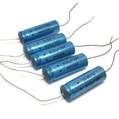 800uF 15V Axial Electrolytic Capacitor Qty:5