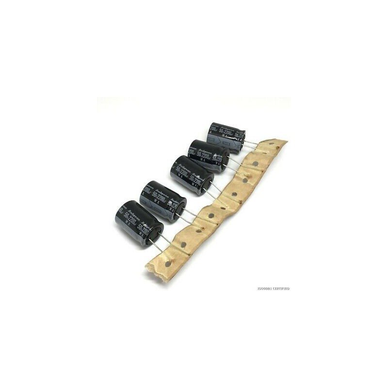 2200UF 50V ELECTROLYTIC CAPACITORS RUBYCON X5PCS