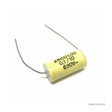 0.1uF 100nF 630V 10% Radial Film Capacitor 1.02 Arcotronics 25x12.25mm