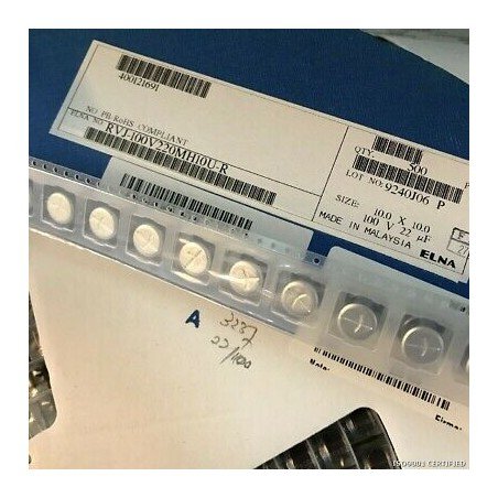 22UF 100V SMT 10X10 CAPACITOR ELNA RVJ-100V220MH10U-R X10