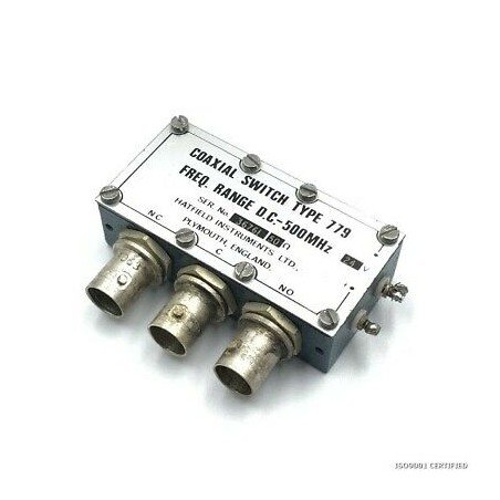 DC-500MHZ BNC 2 WAY COAXIAL SWITCH HATFIELD TYPE779